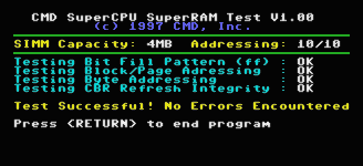 SuperRAM test screenshot